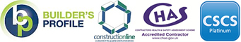 Builder's Profile, Constructionline, CHAS Accredited Contractor, CSCS Platinum